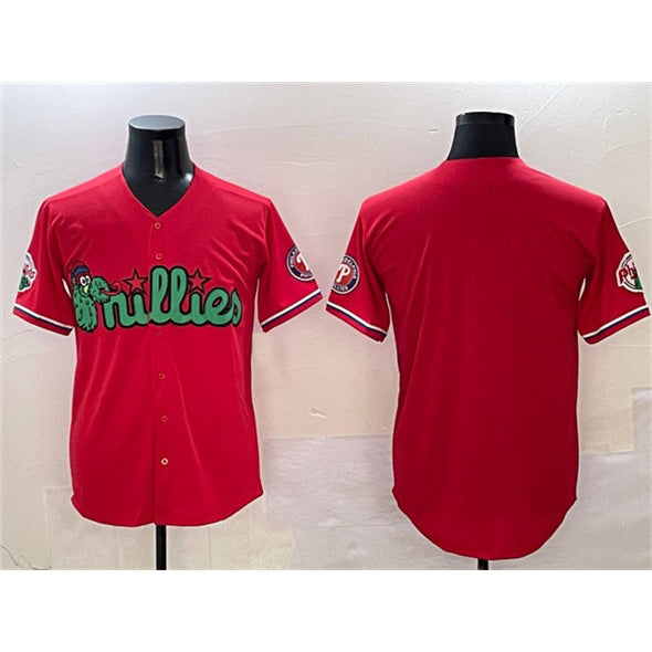 Philadelphia Phillies Blank Red JEROMEN Phanatic Limited Stitched Jersey