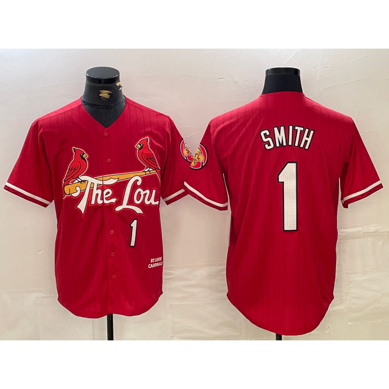 St. Louis Cardinals #1 Ozzie Smith Red JEROMEN 2024 City Connect Limited Stitched Jersey