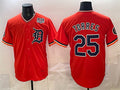 Detroit Tigers #25 Gleyber Torres Orange JEROMEN 2026 Alternate USA 250' Patch Vapor Premier Limited Stitched Jersey