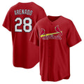 St. Louis Cardinals #28 Nolan Arenado Red JEROMEN Alternate Official Replica Player Jersey