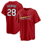 St. Louis Cardinals #28 Nolan Arenado Red JEROMEN Alternate Official Replica Player Jersey