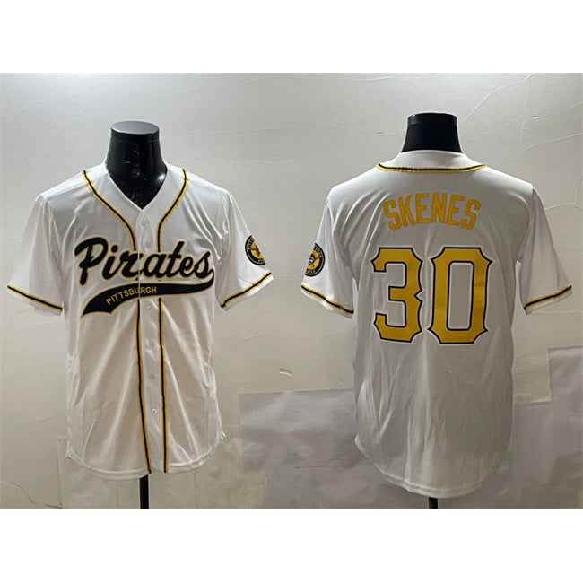 Pittsburgh Pirates #30 Paul Skenes White JEROMEN Cool Base Stitched Jersey