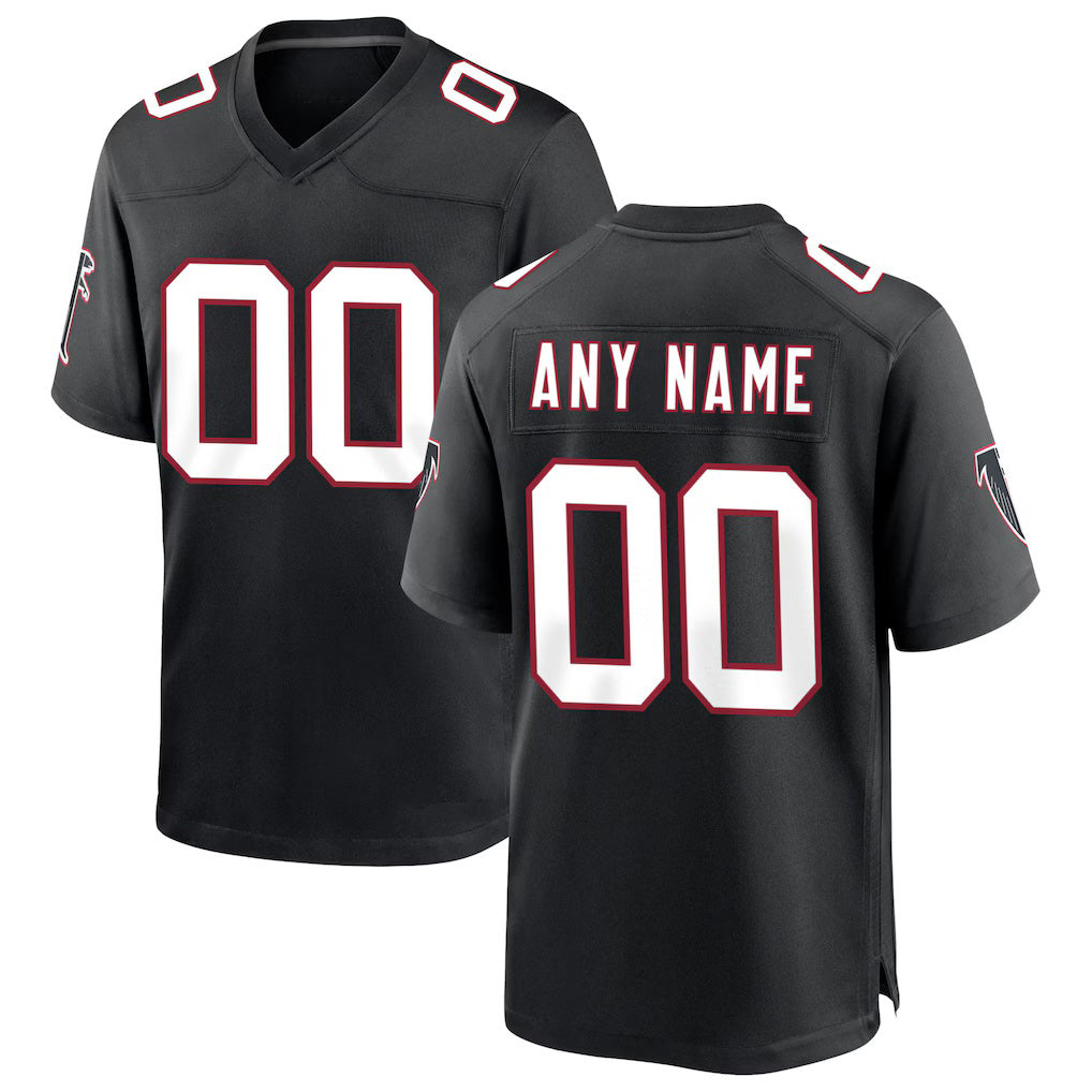 Custom A.Falcons Black JEROMEN Throwback Game Jersey