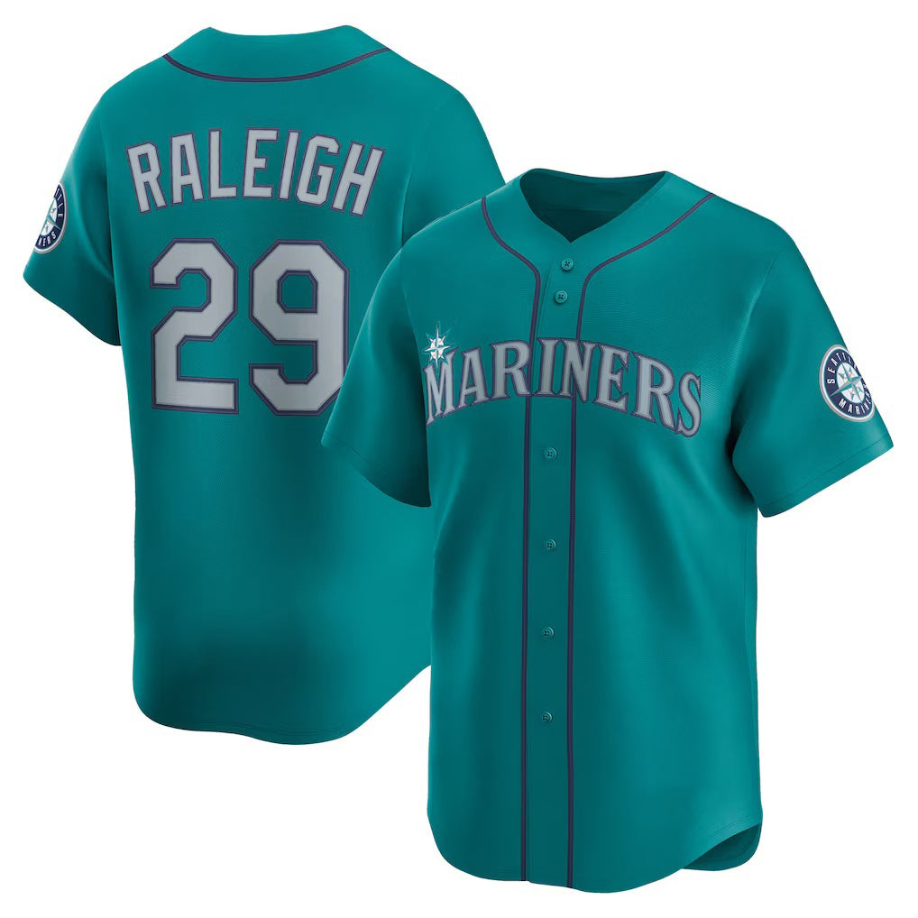 Seattle Mariners #29 Cal Raleigh Teal JEROMEN Alternate Limited Jersey