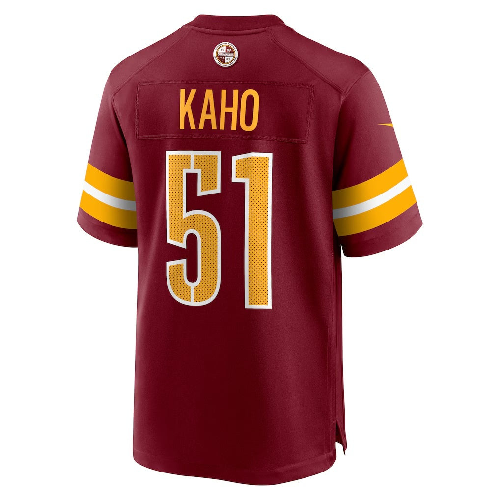 W.Commanders #51 Ale Kaho Burgundy JEROMEN Team Game Jersey