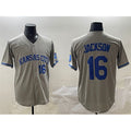 Kansas City Royals #16 Bo Jackson Gray JEROMEN 2024 Away Limited Stitched Jersey