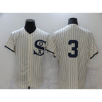 Chicago White Sox #3 Harold Baines 2021 Cream JEROMEN Navy Field of Dreams Flex Base Stitched Jersey