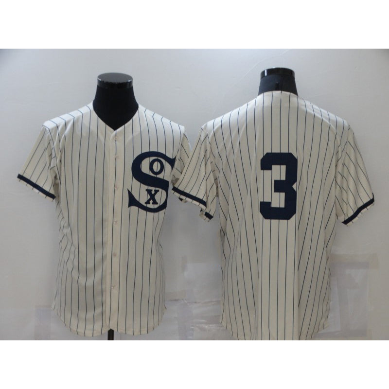 Chicago White Sox #3 Harold Baines 2021 Cream JEROMEN Navy Field of Dreams Flex Base Stitched Jersey