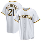 Pittsburgh Pirates #21 Roberto Clemente White JEROMEN Home Replica Player Name Jersey
