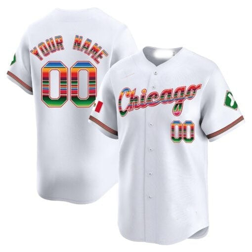 Custom Chicago White Sox Mexico Vapor Premier Limited Jersey V3- All Stitched-White JEROMEN