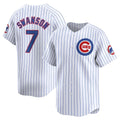 Chicago Cubs #7 Dansby Swanson White JEROMEN Home Limited Player Jersey