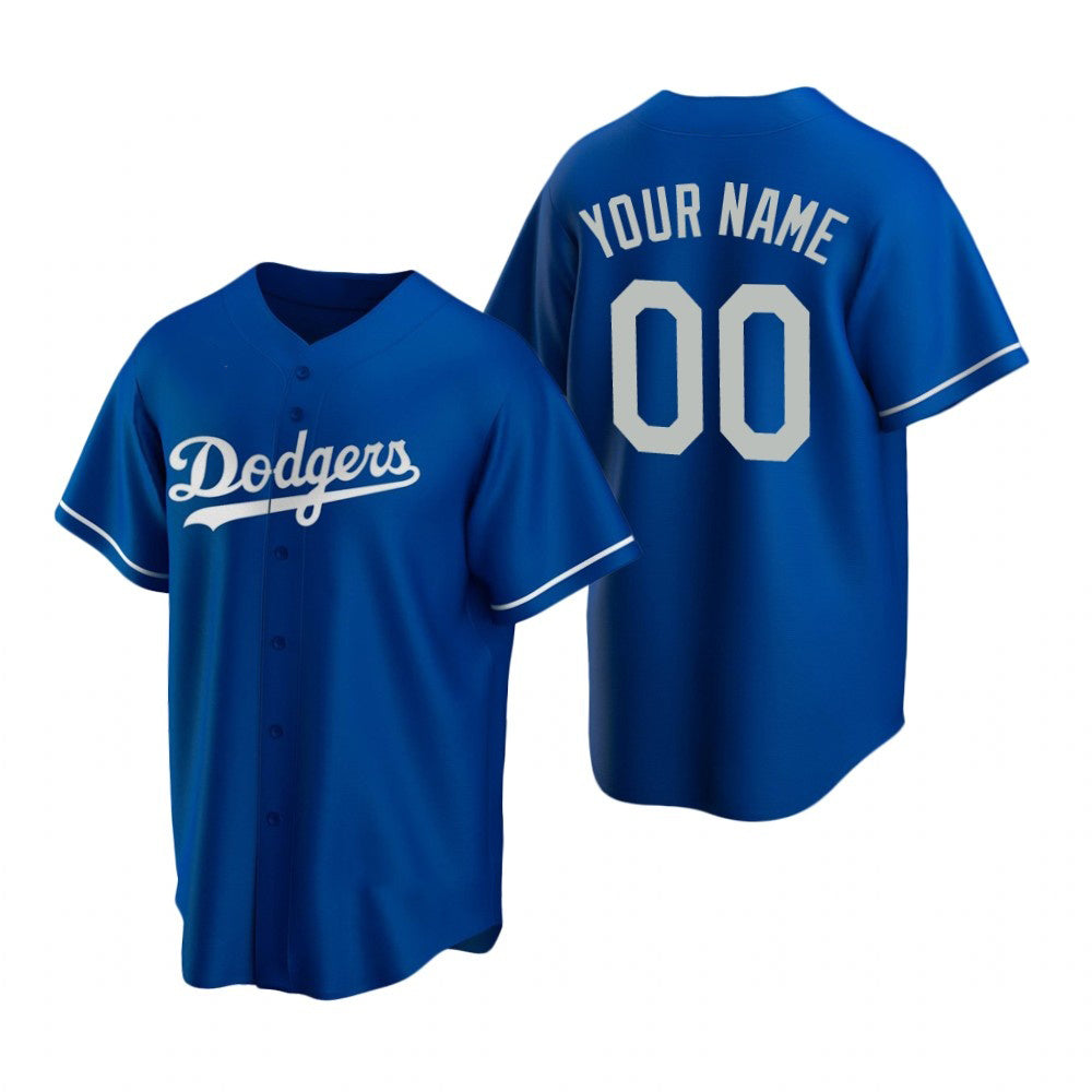 Custom Los Angeles Dodgers Royal JEROMEN Stitched Cool Base Jersey