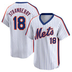 New York Mets #18 Darryl Strawberry Navy JEROMEN Throwback Cooperstown Limited Jersey