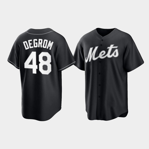 New York Mets #48 Jacob deGrom Black JEROMEN Cool Base Stitched Jersey