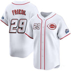 Cincinnati Reds #29 TJ Friedl White JEROMEN 2025 Speedway Classic Home Limited Stitched Jersey