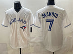 Toronto Blue Jays #7 Kazuma Okamoto White JEROMEN 2025 Cool Base Stitched Jersey