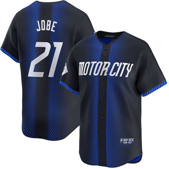 Detroit Tigers #21 Jackson Jobe Navy JEROMEN City Connect Cool Base Stitched Jersey