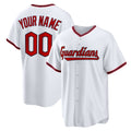 Custom Cleveland Guardians White JEROMEN Home Replica Jersey
