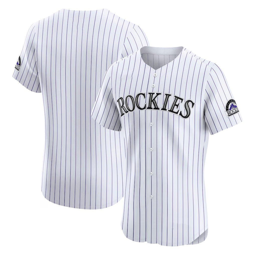 Colorado Rockies White JEROMEN Home Elite Jersey