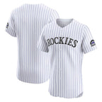 Colorado Rockies White JEROMEN Home Elite Jersey