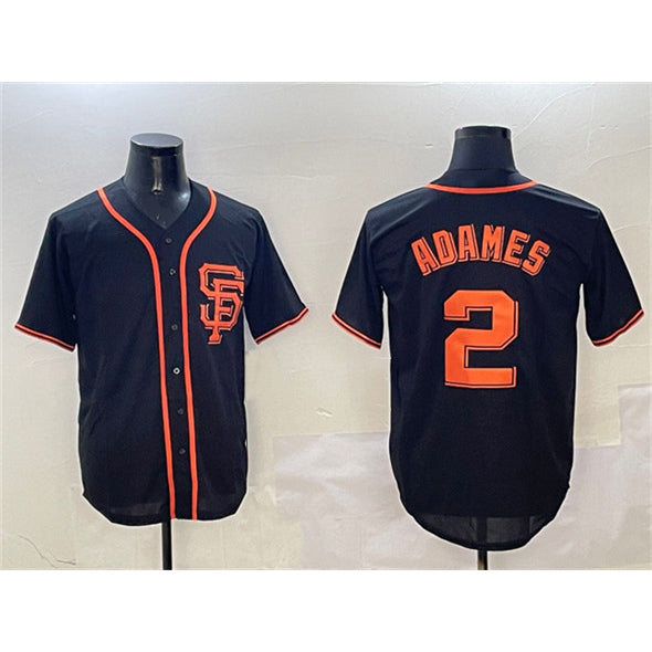 San Francisco Giants #2 Willy Adames Black JEROMEN Cool Base Stitched Jersey