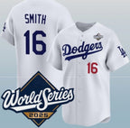 Los Angeles Dodgers #16 Will Smith White JEROMEN 2025 World Series Home Limited Stitched Jersey