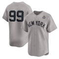 New York Yankees #99 Aaron Judge Gray JEROMEN 2024 World Series Limited Stitched Jersey