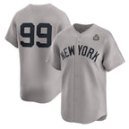 New York Yankees #99 Aaron Judge Gray JEROMEN 2024 World Series Limited Stitched Jersey