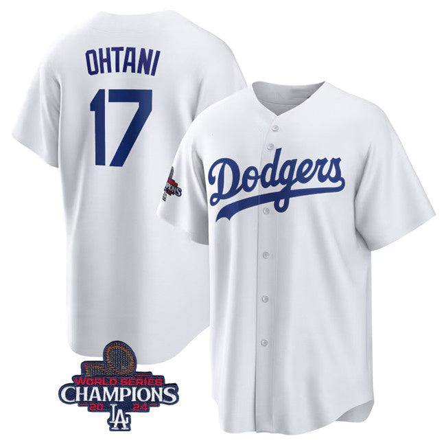 Los Angeles Dodgers #17 Shohei Ohtani White JEROMEN 2024 World Series Champions Cool Base Stitched Jersey