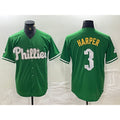 Philadelphia Phillies #3 Bryce Harper Green JEROMEN 2024 City Connect Stitched Jersey