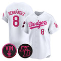 Los Angeles Dodgers #8 Enrique Hern¨¢ndez White JEROMEN 2026 Mother¡¯s Day Vapor Premier Limited Stitched Jersey