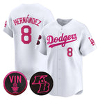 Los Angeles Dodgers #8 Enrique Hern¨¢ndez White JEROMEN 2026 Mother¡¯s Day Vapor Premier Limited Stitched Jersey
