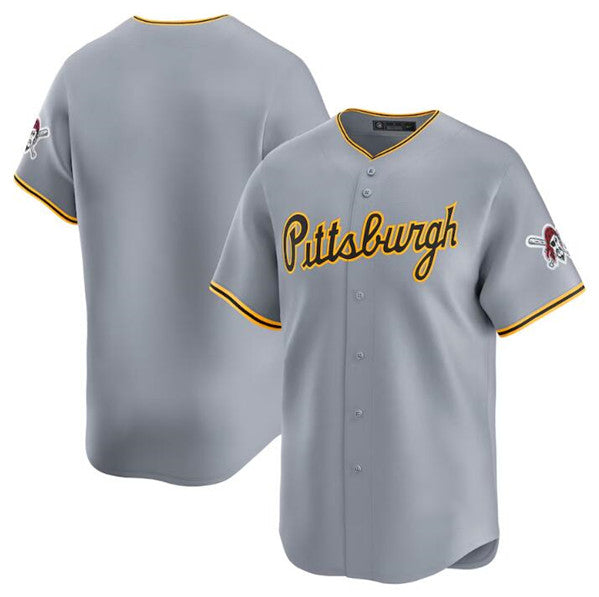Pittsburgh Pirates Blank Gray JEROMEN Away Limited Stitched Jersey