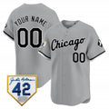 Custom Chicago White Sox 2024 Jackie Robinson Patch Vapor Premier Limited Jersey ¨C Gray JEROMEN