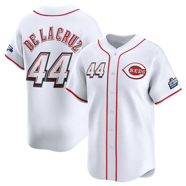 Cincinnati Reds #44 Elly De La Cruz White JEROMEN 2025 Speedway Classic Home Limited Stitched Jersey