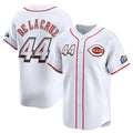Cincinnati Reds #44 Elly De La Cruz White JEROMEN 2025 Speedway Classic Home Limited Stitched Jersey