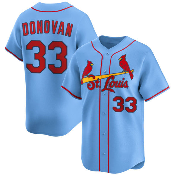 St. Louis Cardinals #33 Brendan Donovan Blue JEROMEN Alternate Limited Stitched Jersey