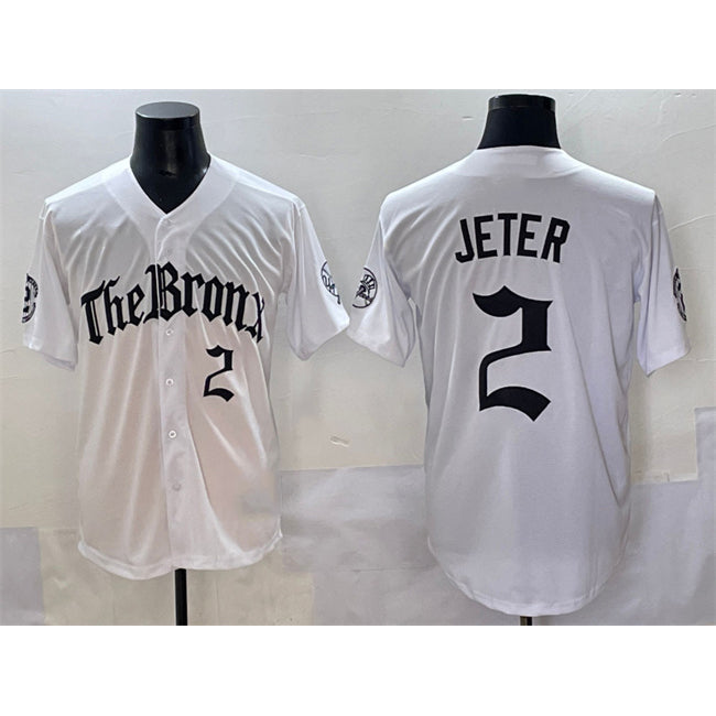 New York Yankees #2 Derek Jeter White JEROMEN 'Gothic Legacy Edition' Vapor Premier Limited Stitched Jersey
