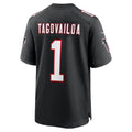 A.Falcons #1 Tua Tagovailoa Black JEROMEN Alternate Game Jersey
