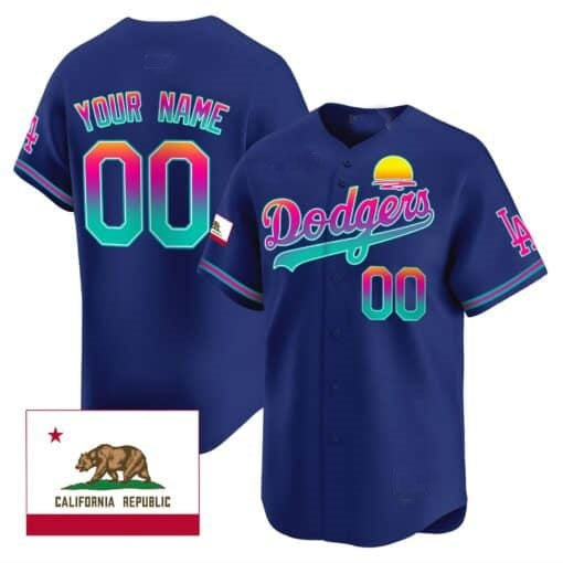 Custom Los Angeles Dodgers 2024 Los Angeles City Style Vapor Premier Limited Jersey ¨C Royal JEROMEN
