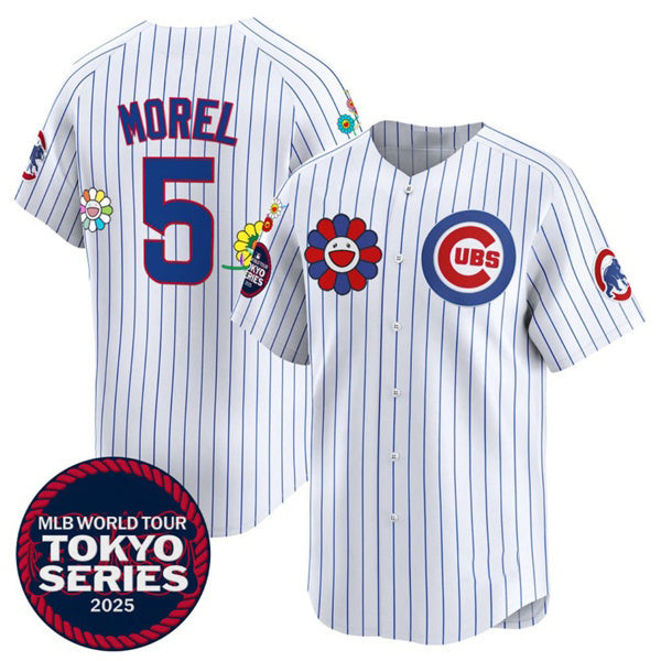 Chicago Cubs #5 Christopher Morel White JEROMEN 2025 Tokyo Series Limited Stitched Jersey