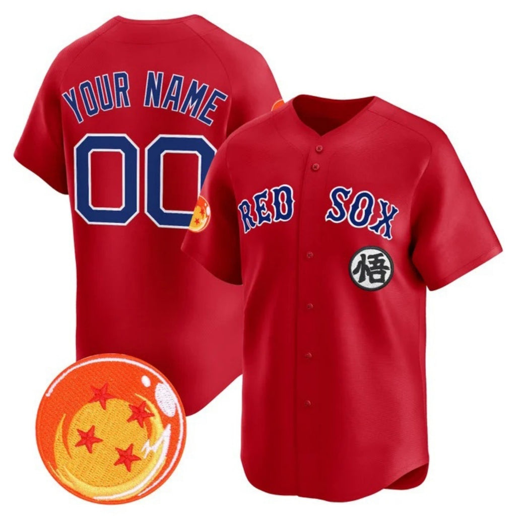 Custom Boston Red Sox x Dragon Ball Red JEROMEN Vapor Premier Limited Jersey - All Stitched