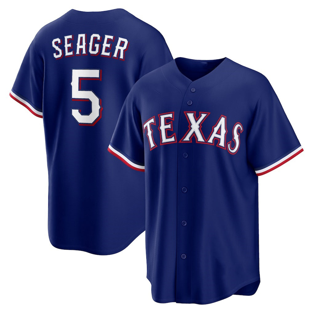 Texas Rangers #5 Corey Seager Royal JEROMEN Alternate 2 Replica Jersey