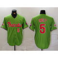 Philadelphia Phillies #5 Bryson Stott Number Green JEROMEN With Patch Stitched Cool Base Jersey