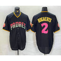San Diego Padres #2 Xander Bogaerts Black JEROMEN Fashion Jersey
