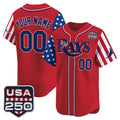 Custom Tampa Bay Rays America 250 Edition Vapor Premier Limited Red JEROMEN Stitched Jerseys