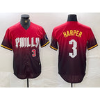 Philadelphia Phillies #3 Bryce Harper Red JEROMEN 2024 City Player Number Cool Base Jerseys