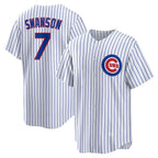 Chicago Cubs #7 Dansby Swanson White JEROMEN Replica Player Jersey
