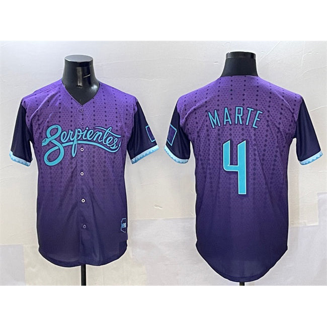 Arizona Diamondbacks #4 Ketel Marte Purple JEROMEN 2025 City Connect Limited Stitched Jersey