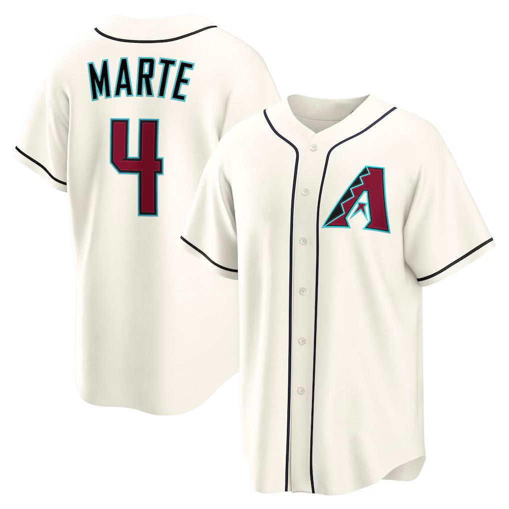 Arizona Diamondbacks #4 Ketel Marte Cream JEROMEN Home Replica Jersey